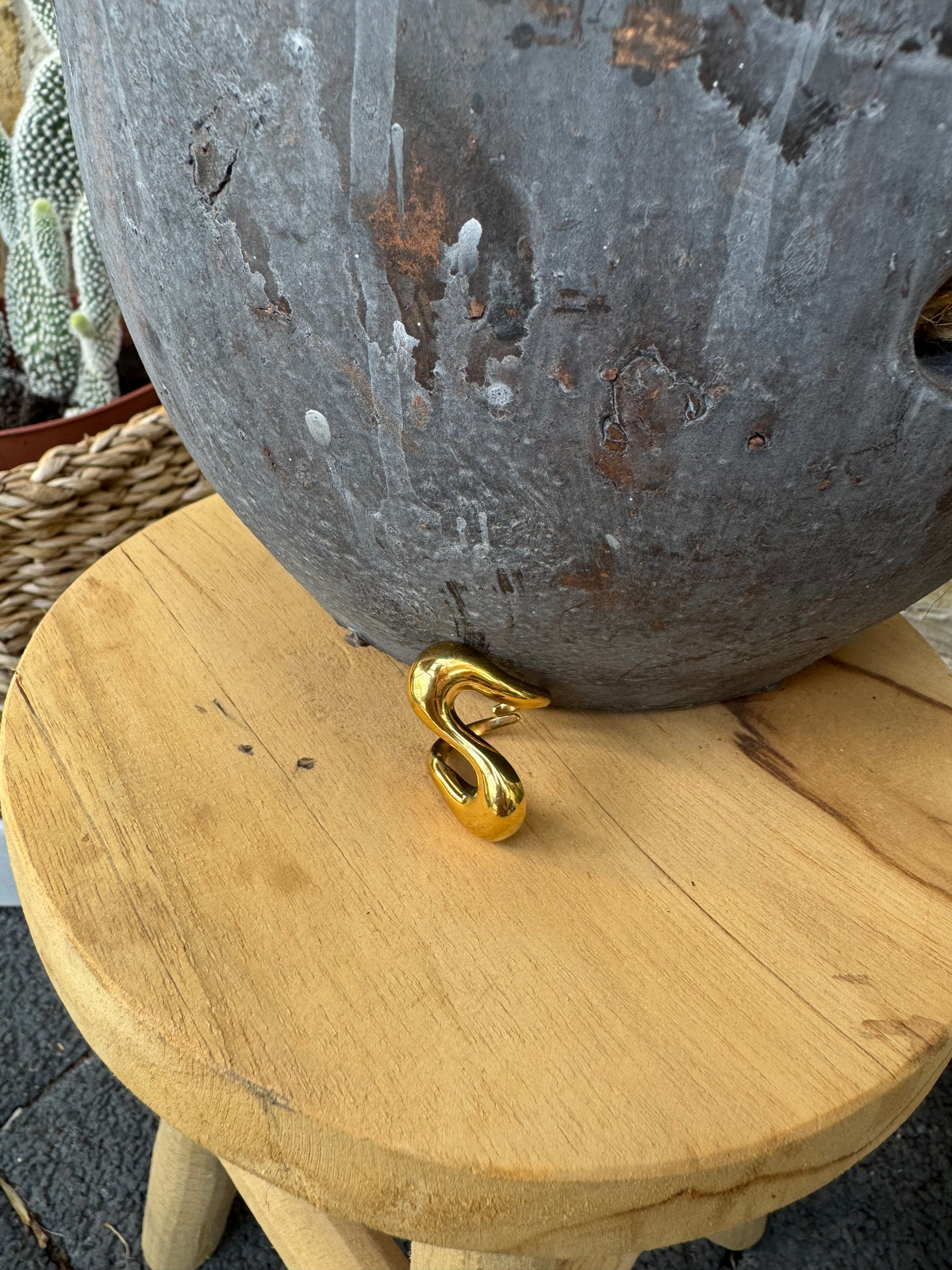 Ring "Urban Swirl" - Edelstahlring größenverstellbar