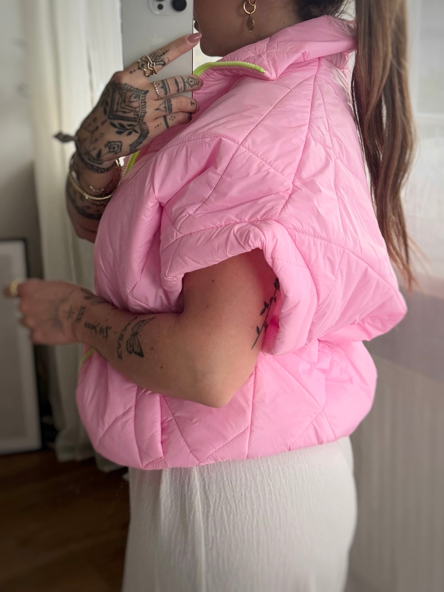 Stepppuffi Jacke Neon Rosa