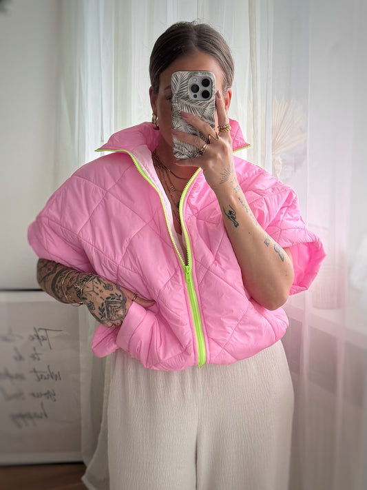 Stepppuffi Jacke Neon Rosa