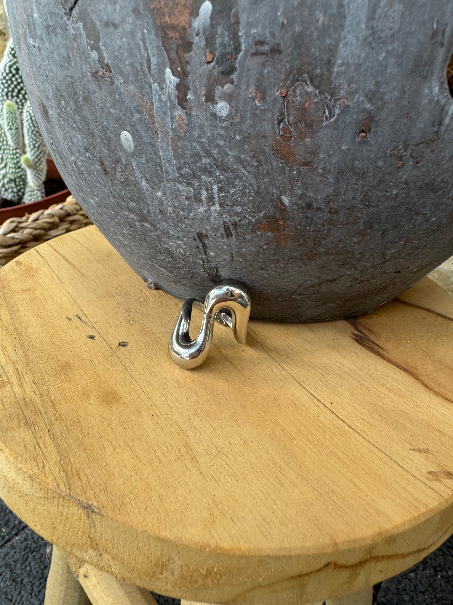 Ring "Urban Swirl" - Edelstahlring größenverstellbar