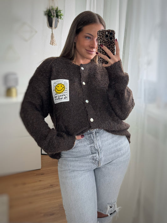 Cardigan Smiley Braun
