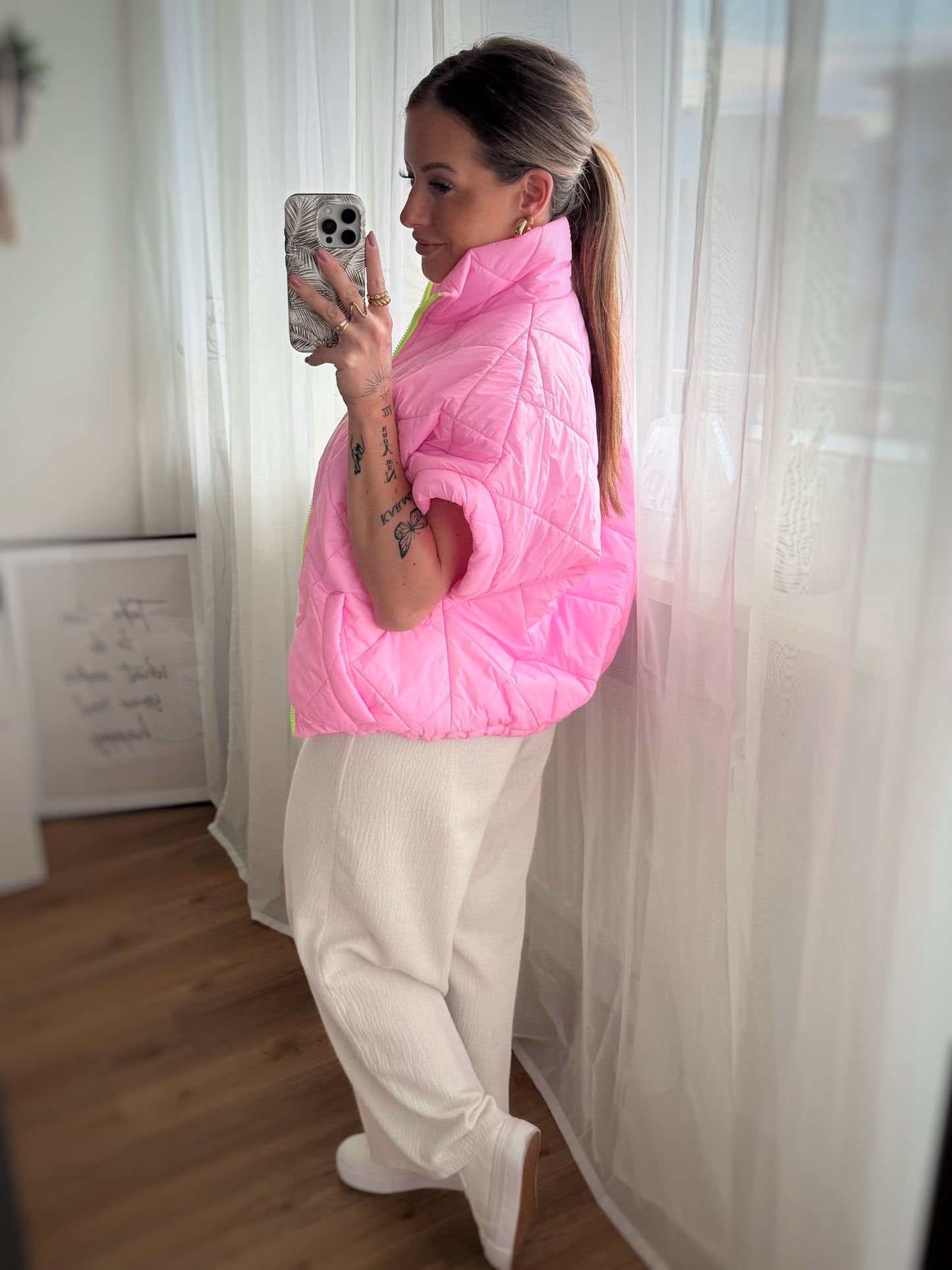 Stepppuffi Jacke Neon Rosa