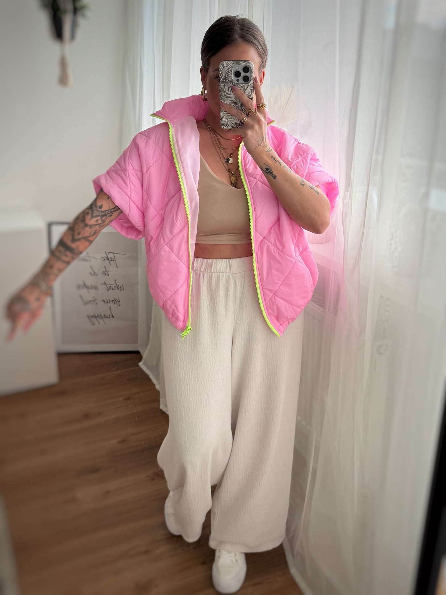 Stepppuffi Jacke Neon Rosa