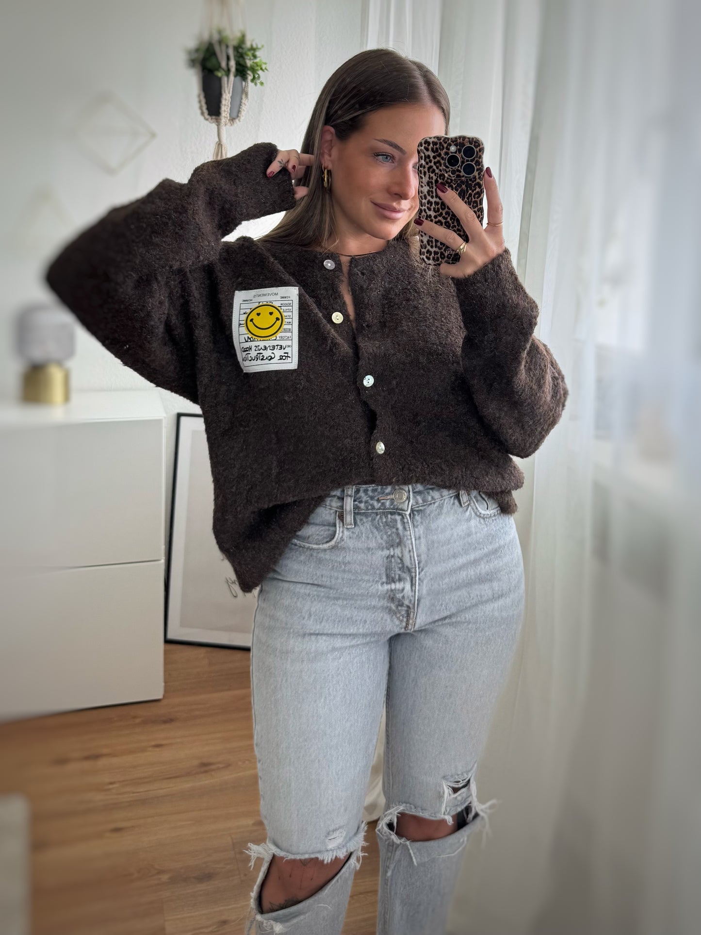 Cardigan Smiley Braun