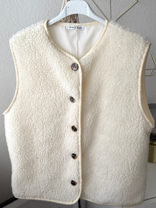 Teddy Weste Creme Vanilla