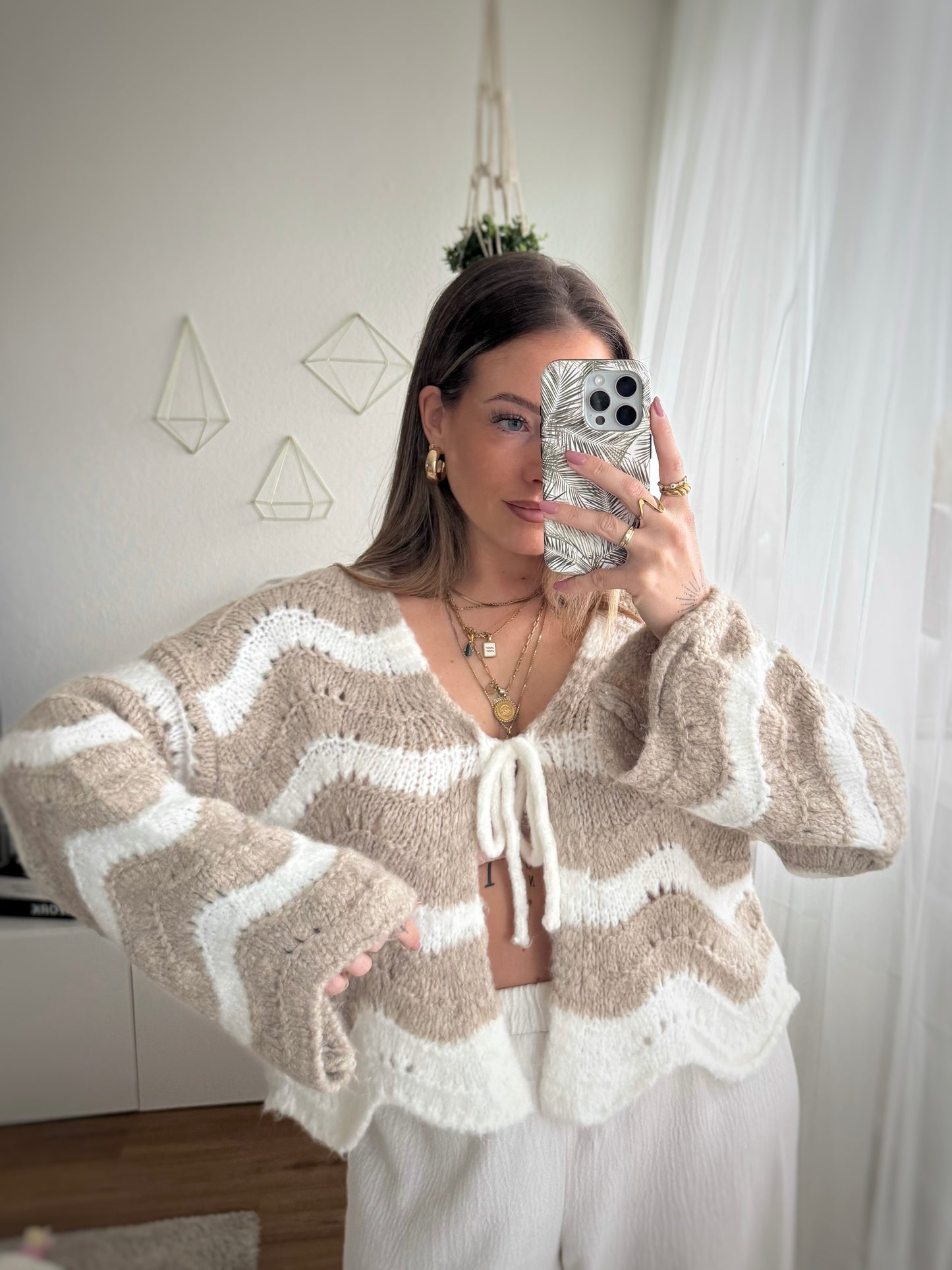 Cardigan Waves Beige