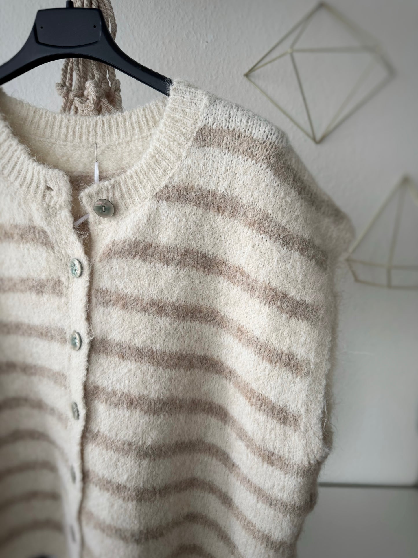Strickweste Streifen ärmellos
