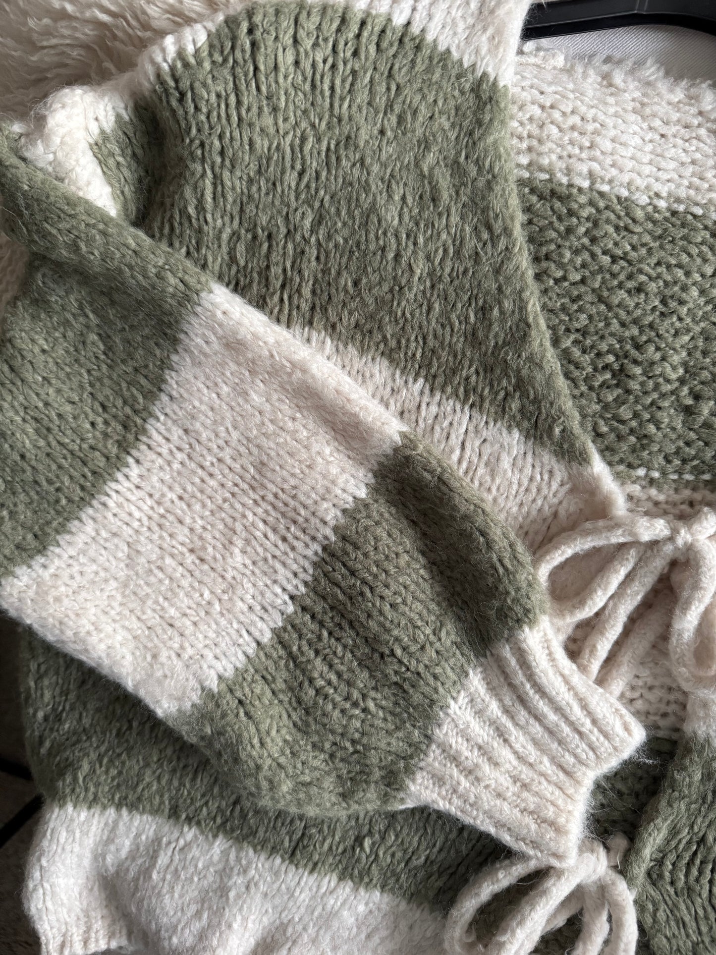 Cardigan Salbei Streifen